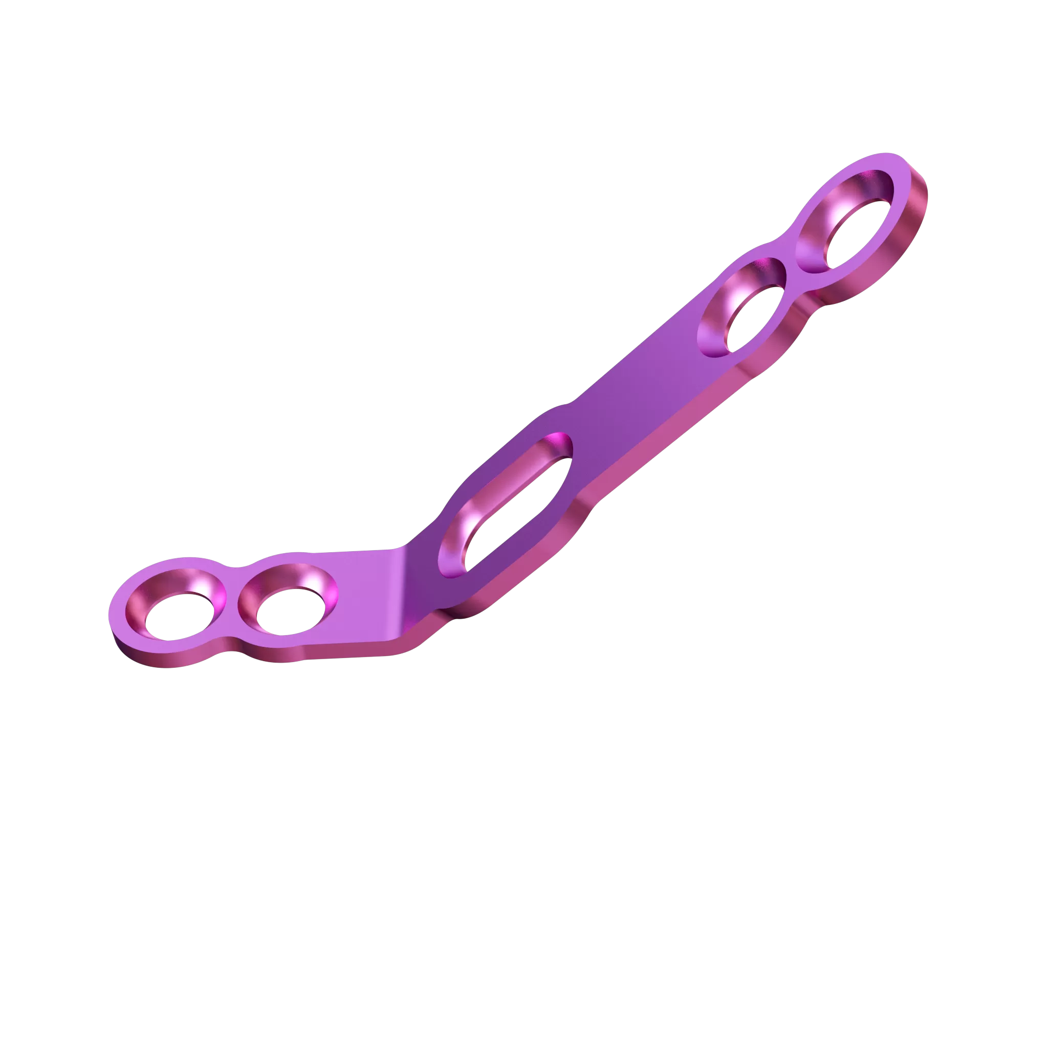 Bone graft titanium plate - VI (Single Bend)