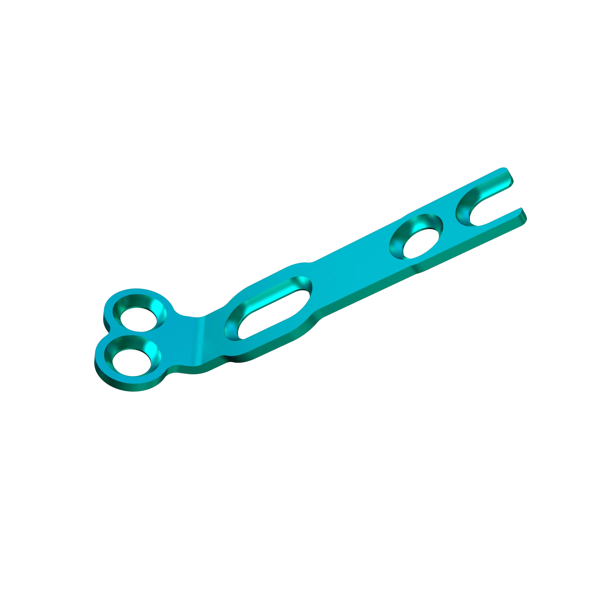 Bone graft titanium plate - X (Single Bend)