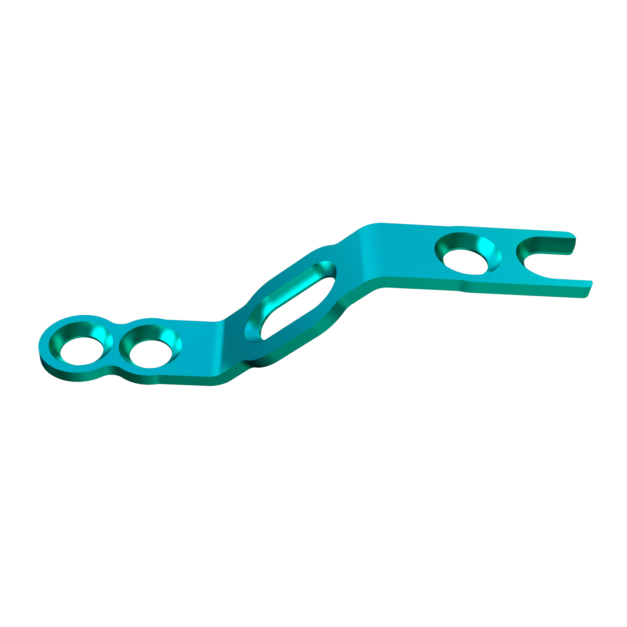 Bone graft titanium plate - XI (Double Bend)