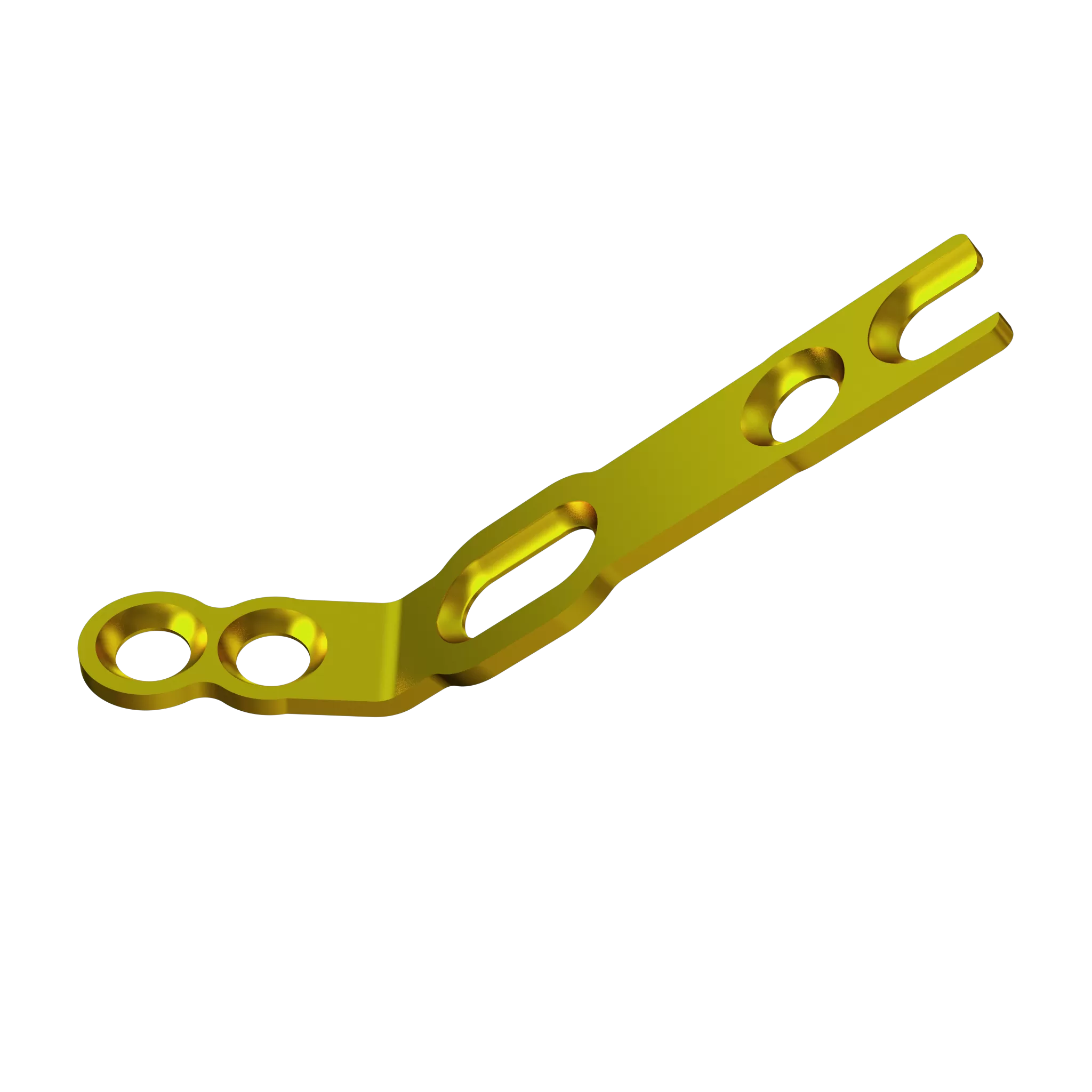 Bone graft titanium plate - XII (Single Bend)