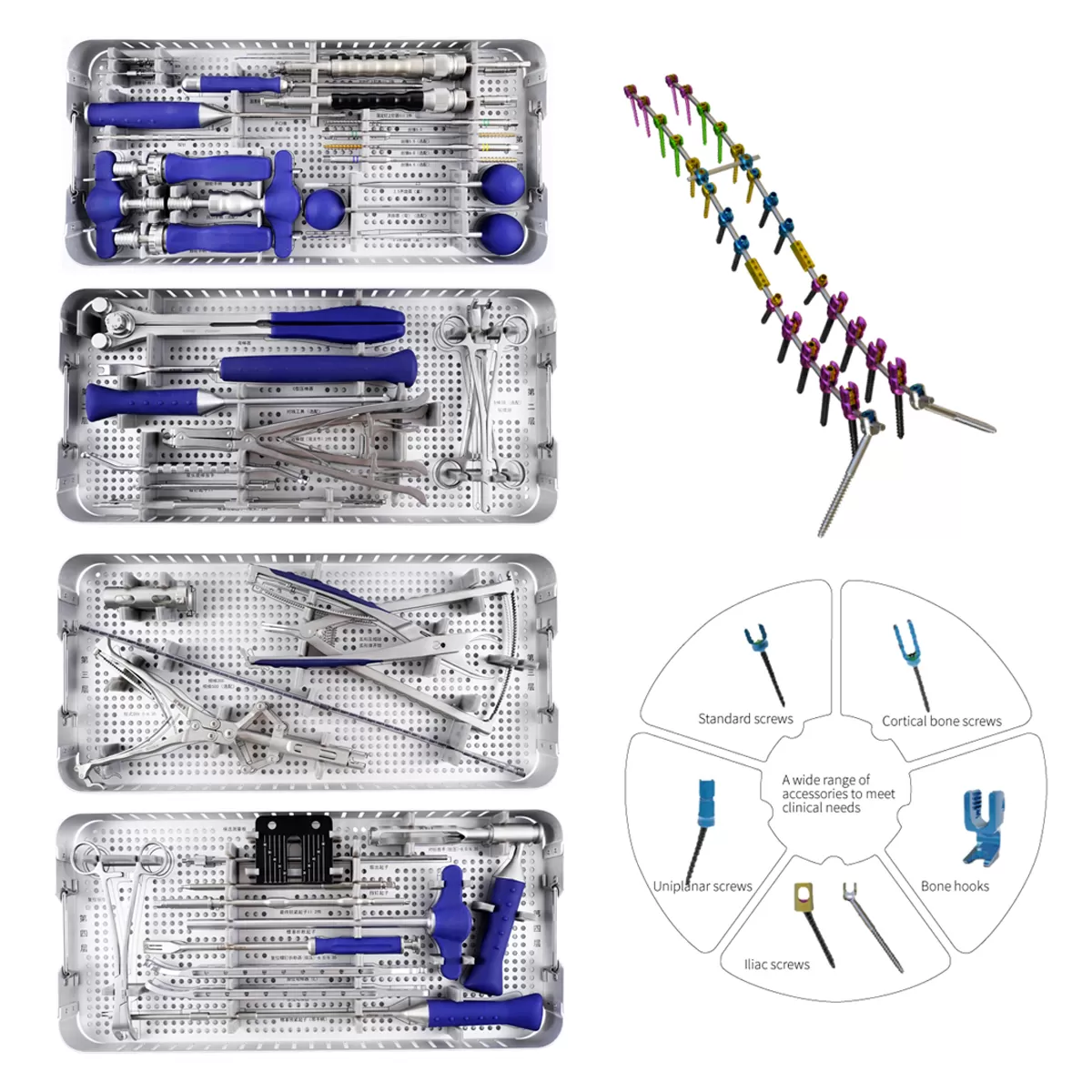 6.0/6.35 Posterior Thoracolumbar Spinal System Instrusment Set (Ti)