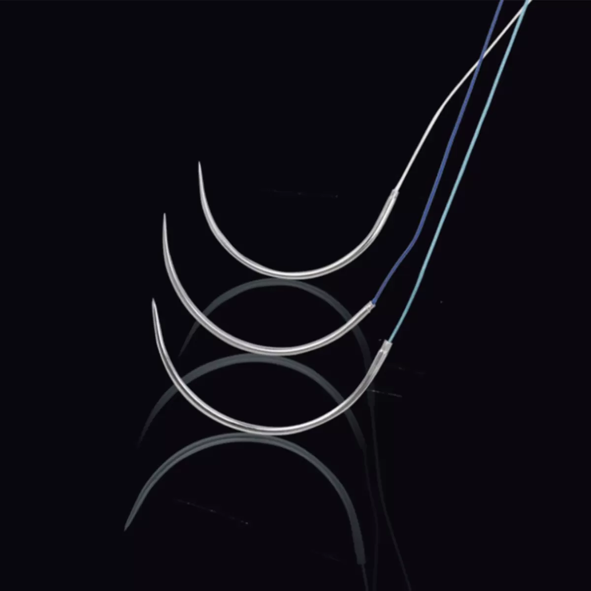 Polyester Suture - Green, White, Blue