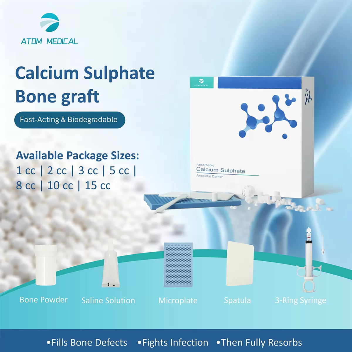 Absorbable Calcium Sulphate Antibiotic Carrier