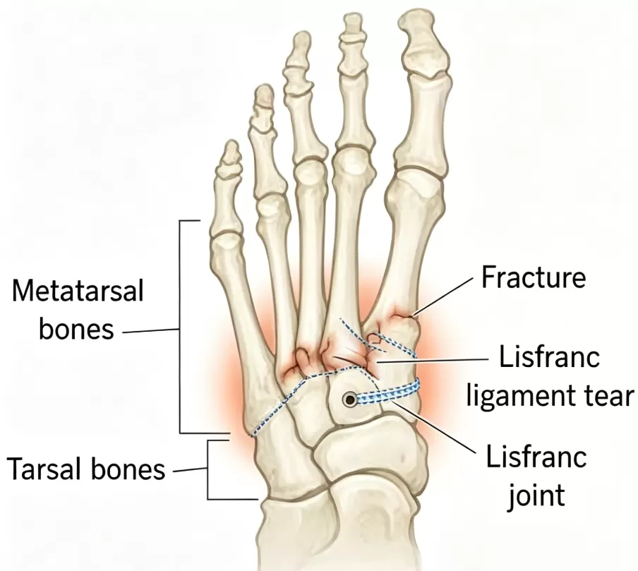 Suture Button with Fixed Loop for Lisfranc Injury Fixation
