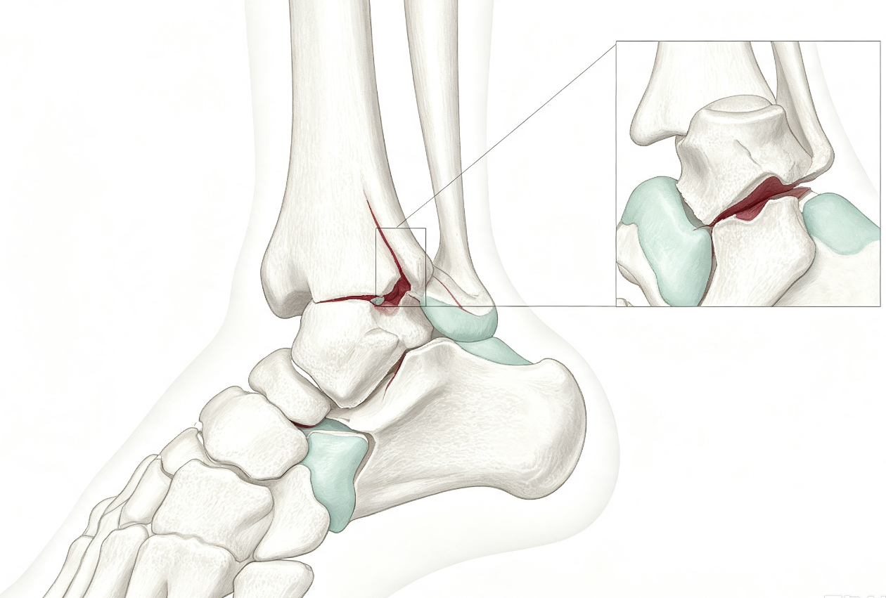 Pilon fracture of the distal tibia involving the tibial plafond